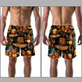 thumbnail image 3 of luoweisi Men's Beach Shorts Quick Dry Swim Trunks with Mesh Lining Thanksgiving Hat S, 3 of 5