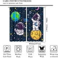 thumbnail image 4 of Cartoon Astronaut Curtains for Kids, Funny Spaceman with Earth Moon Window Treatments for Boys Bedroom Planet Outer Space Starry Star Window Drapes for Girls Playroom Living Room 84x84in, 4 of 6