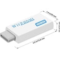 thumbnail image 1 of Upgraded Version Wii to HDMI Converter + High Speed HDMI Cable - Wii2 HDMI 1080P 720P HD Connector with 3.5mm Audio Jack Support All Wii Display Modes, Compatible with Full HD Devices White, 1 of 9