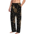 thumbnail image 2 of Fotbe Gold Glitter Pineapples Men's Pajama Pants,Sleepwear Pants,Pj Bottoms Drawstring And Pockets-Medium, 2 of 9
