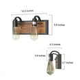 thumbnail image 6 of LNC 2-Light Black and Brown Farmhouse Bathroom Vanity Light,14.2"L x 4.3"D x 5.9"H, 6 of 13
