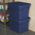 thumbnail image 4 of Sterilite Plastic 18 Gallon Tote Box Ultramarine Set of 8, 4 of 5