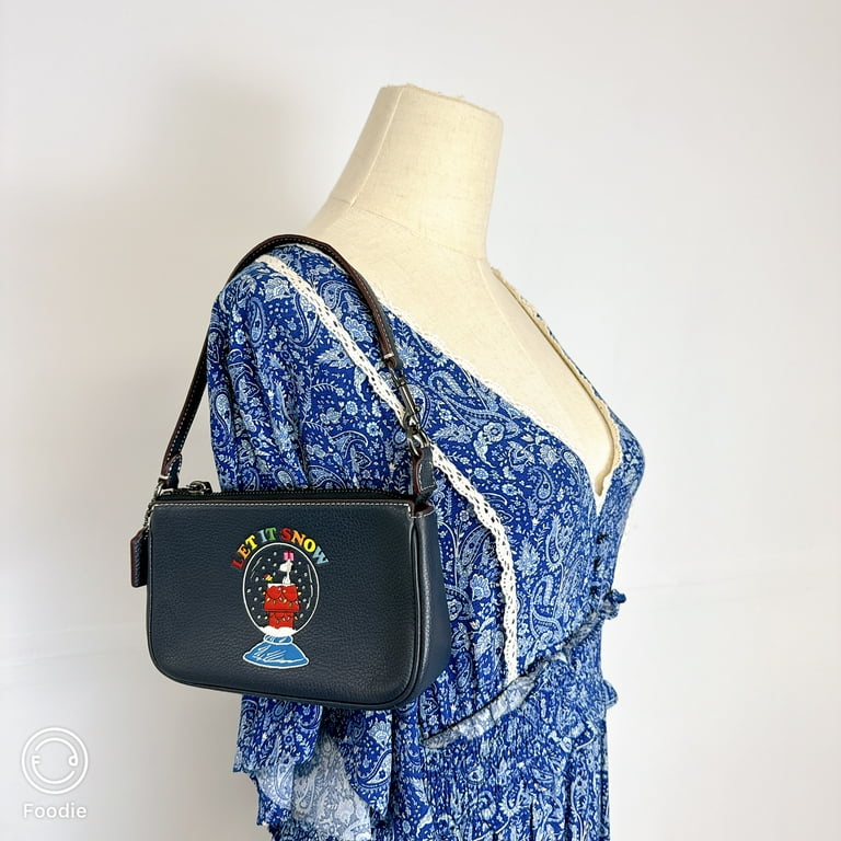 Coach Nolita 19 Mini Bag, Snoopy Let It Snow Motif, Midnight