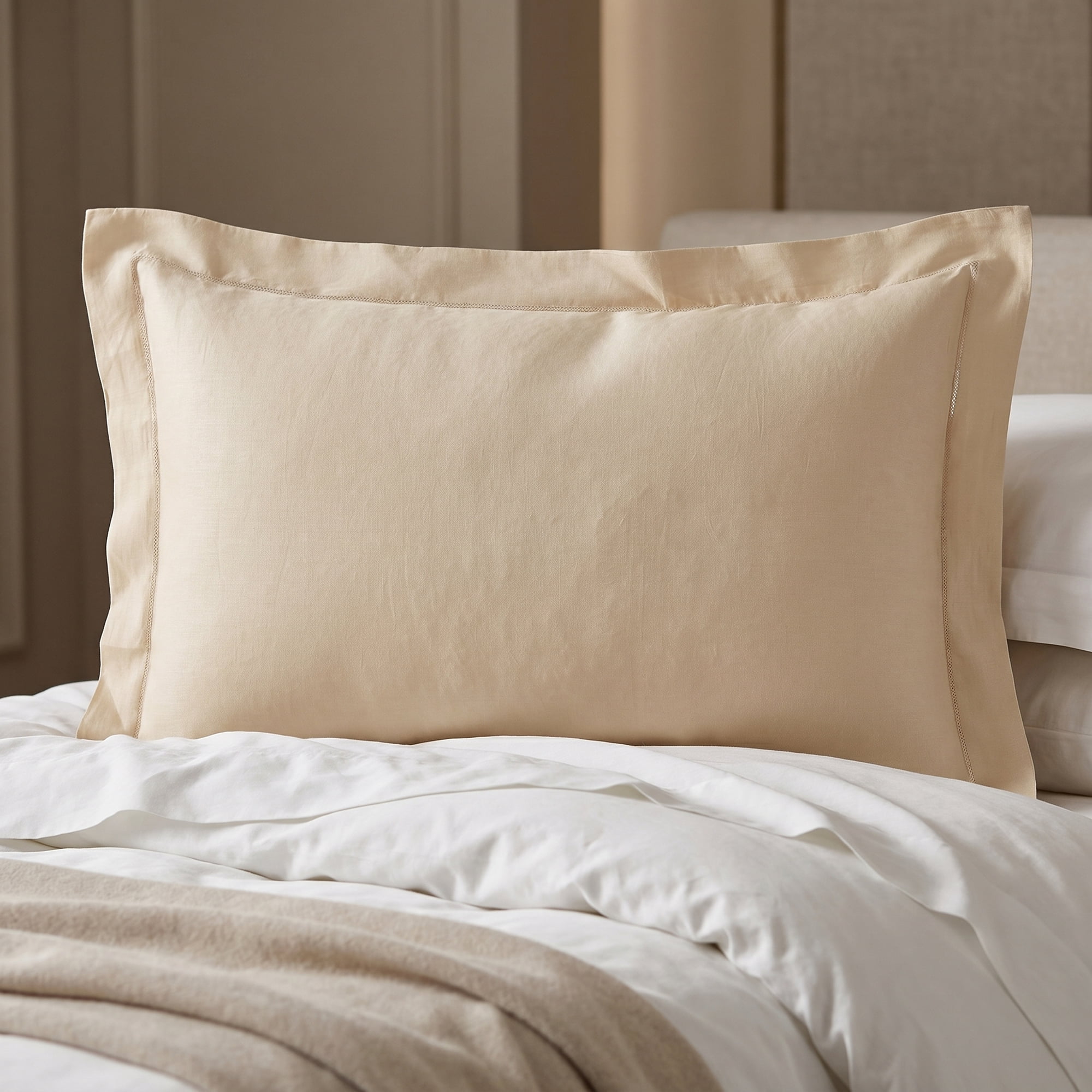 Unique Bargains 2 Pack Cotton Pillowcase Cooling Envelope Closure Bedding Queen Beige