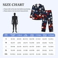 thumbnail image 4 of Picia Red Blue White Stars Pattern Men’s Long-Sleeve Sleepwear Set - Soft 2-Piece Loungewear with Pockets, Comfy PJs for Relaxing Nights-Medium, 4 of 7