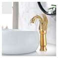 thumbnail image 2 of Golden Classic Bathroom Basin Faucet High Short Optional Bird Shape Bubbler Gentle Effluent Hot and Cold Water Mixer Taps ,Easy to Use, 2 of 7