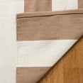 thumbnail image 4 of SAFAVIEH Montauk Saranna Striped Cotton Area Rug, Sand/Ivory, 6' x 9', 4 of 6