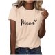 thumbnail image 1 of Fiudx Ofertas Flash Del Día Camiseta de Manga Corta con Cuello Redondo y Estampado Retro para Mujer, 1 of 4