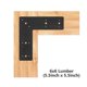 thumbnail image 3 of 2 PCS,Mending Plate Flat Straight Steel L Shape Bracket, Coated Post to Beam Connectors, 3 of 3