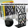 thumbnail image 1 of Vaidha Black Metal Non-Slip Bookend Bracket Heavy Book End Office Book Stopper, 1 of 7