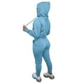 thumbnail image 4 of Capreze Jogging Sweatsuits For Womens Fleece Sherpa Lined Two Piece Casual Lounge Set Long Sleeve Tracksuits With Pockets Sky Blue 2XL, 4 of 4