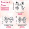 thumbnail image 2 of PATOPS 90Pcs Silver Bow Nail Charm 3 Styles Bowknot Wedding Prom DIY Decoration for Women Phone Case, 2 of 6