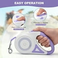 thumbnail image 5 of UNIFULL 16 ft Retractable Dog Leash with Flashlight & Front Safety Led Light, Anti-Slip Handle for Dogs up to 110 lbs, 360° Tangle-Free, One Button Brake & Lock, 5 of 9