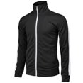 thumbnail image 3 of H2H Mens Active Slim Fit Track Lightweight Jacket Zip-up Long Sleeve Training Basic Designed BLACK US M/ASIA L (CMOJA134), 3 of 6