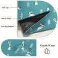 thumbnail image 6 of Kitchen Runner 2 x 6 Ft, Teal Spring Easter Non-Slip Residential Carpet, Cute Bunny Botanical Indoor Crawling Mats Runner Rugs for Living Room/Dining Room/Bedroom, 6 of 8
