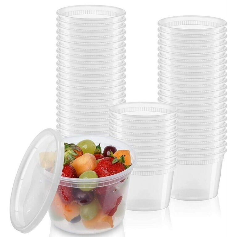 8,16,32 oz x 3 Heavy Duty Slime Container. Deli , Food Safe