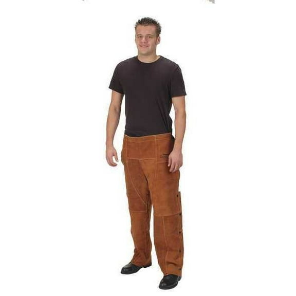 Condor Welding Chaps, Brown, Leather, Universal 4KXH6