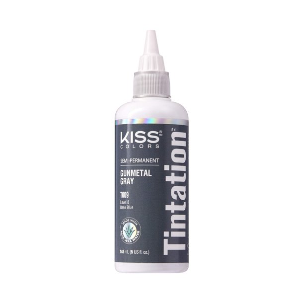 Kiss Tintation Tratamiento de color de cabello semipermanente 5.1 fl oz (5 onzas líquidas estadounidenses) (gris plomizo)