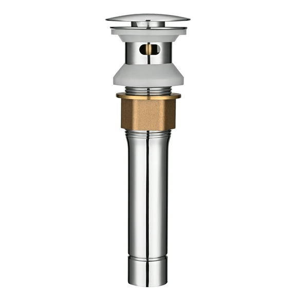 Aquaterior Bathroom Pop up Drain with Overflow Lavatory Vessel Basin Sink Stopper Chrome Stainless Steel