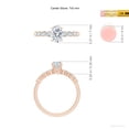 thumbnail image 5 of ANGARA Lab Grown Diamond Graduated Engagement Ring for Women in 14K Rose Gold (Size-7x5mm| Color-F-G| Clarity-VS) | April Birthstone, Anniversary, Jewelry Gift for Women | Lab-Grown Diamond Ring, 5 of 7