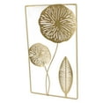 thumbnail image 2 of BIMZUC Iron Hanging Wall Decor Hollowed Rectangular Golden Flower Home Ornament for Living Room Coffee Bar (18.5 inches / 47 cm), 2 of 9