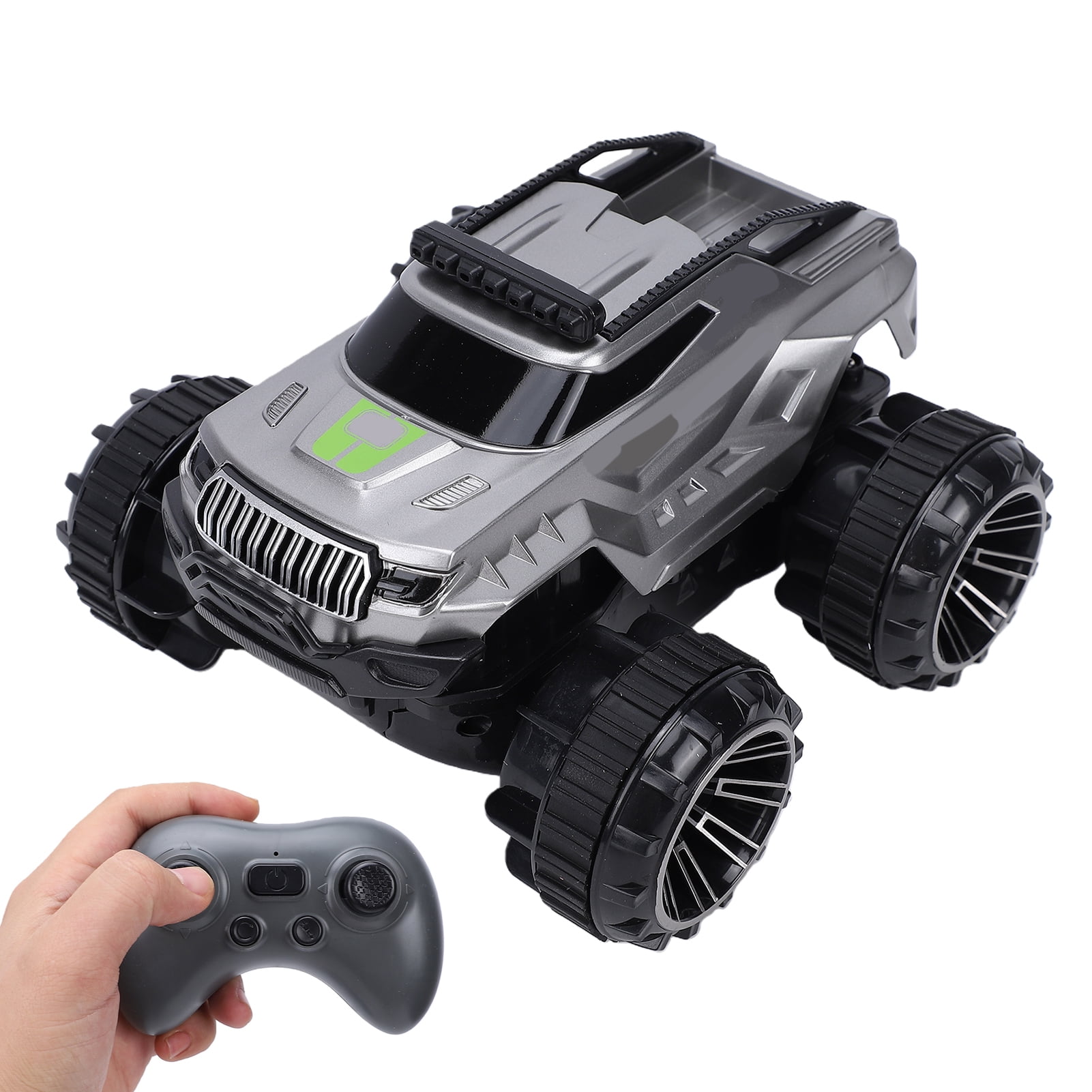 Off Road RC Car Land and Water RC Car, 4WD All Terrain Remote Control Vehicle with LED Lights, 360° Rotation, High-Speed Stunt RC Vehicle for Outdoor Play
