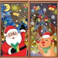 thumbnail image 4 of Pegatinas navideñas de dibujos animados para ventana, decoración de pared, corona de Papá Noel, muñeco de nieve, Feliz Navidad, Feliz Año Nuevo, 4 of 4