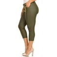 thumbnail image 6 of Women's Jean Looking Jeggings Cotton Blend Capri Length Pull Up Pants, 6 of 7