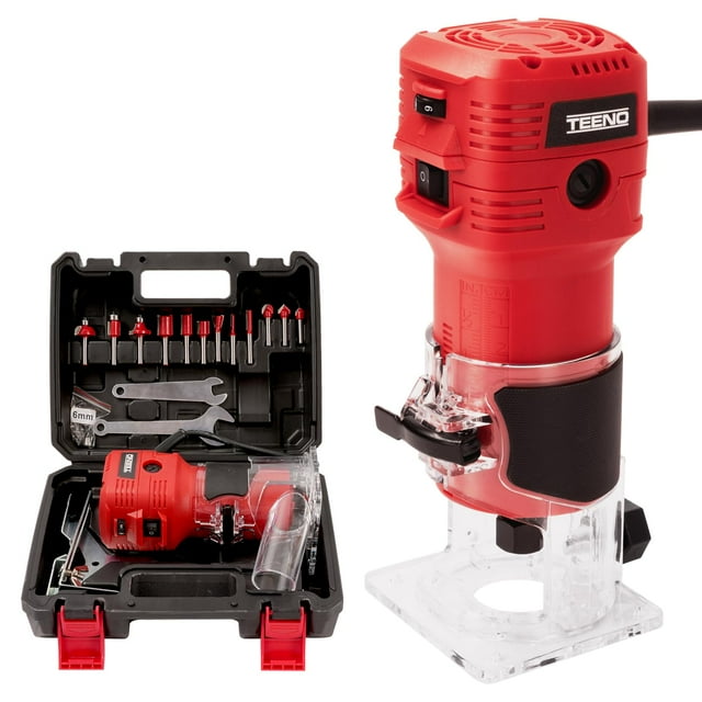 Enrutador de madera TEENO 650W compacto para carpintería con 12 bits