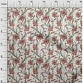 thumbnail image 3 of oneOone Cotton Poplin Maroon Fabric Floral Sewing Material Print Fabric By The Yard 42 Inch Wide, 3 of 5