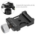 thumbnail image 4 of Quick Release Plate Clamp, 1/4in Screw Hole Wear Resistant Unique Design Quick Release Plate Adapter With Strap Buckle For Tripod Ballhead, 4 of 8