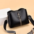 thumbnail image 6 of Matoen Women's Soft Washed Leather Shoulder Bag - Multi-Zip Spacious Large Capacity Crossbody Purse for Work, Travel & Shopping, 6 of 9
