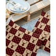 thumbnail image 2 of Pack of 2 Outdoor Pillow Covers, Winter Christmas Elk Red and Black Plaid Vintage Waterproof Square Throw Pillowcase Cushion Decorative Pillow Covers for Couch Patio Tent, 16x16 in, 2 of 6