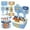 Blue, variant on Six - Way Mini Remote Control Boat for Children - Underwater Fun