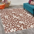 thumbnail image 2 of Floral Decorative Rug, Graphic Daisy Blossoms Design Colorful Background Spring Flowers Art, Quality Carpet for Bedroom Dorm and Living Room, 6 Sizes, Mauve Taupe, by Ambesonne, 2 of 4