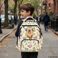 thumbnail image 6 of Chririnla Colorful Music Note Print Lightweight Bookbags with Large Capacity Padded Adjustable Strap School Bag, traspirante 17 Inch School Backpack for Daily Use Back to School, 6 of 10