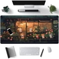thumbnail image 1 of Anime Floret Green Plant Leaves Large Desk Mat XL Mouse Pad Gaming Desk Pad, XL, 1 of 6