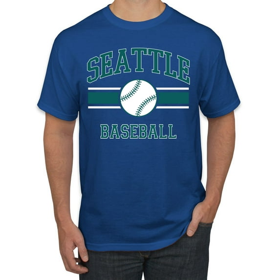 Wild Bobby City of Seattle Baseball Fantasy Fan Sports Men's T-Shirt, Royal, Small