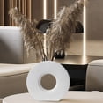 thumbnail image 5 of LEXSOMEO Ceramic Vase Ornament Nordic Style Flower Vase Desktop Dried Floral Vase Ring Shaped Vase, 5 of 5