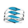 thumbnail image 1 of Amazing Waves Myriad of Blue Turquoise Stone Sterling Silver Ring-7, 1 of 4