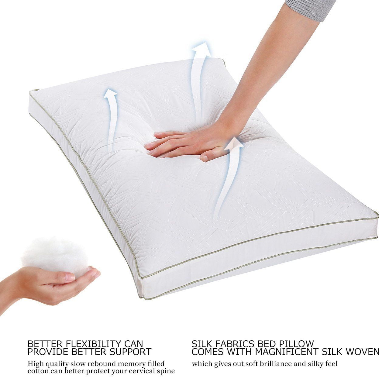 Fancy Collection 1 Pc Bed Pillow Queen Size Soft Pillow for Sleeping