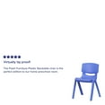 thumbnail image 5 of Flash Furniture Blue Plastic Stackable School Chair,PK5 5-YU-YCX-005-BLUE-GG, 5 of 9