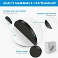 thumbnail image 3 of 2 Pcs Self Adhesive Door Stoppers, Stainless Steel Floor Door Stop Wall Protector, Half Dome Floor Gate Stopper for Living Room, Bedroom, Bathroom, Office (Ivory), 3 of 6