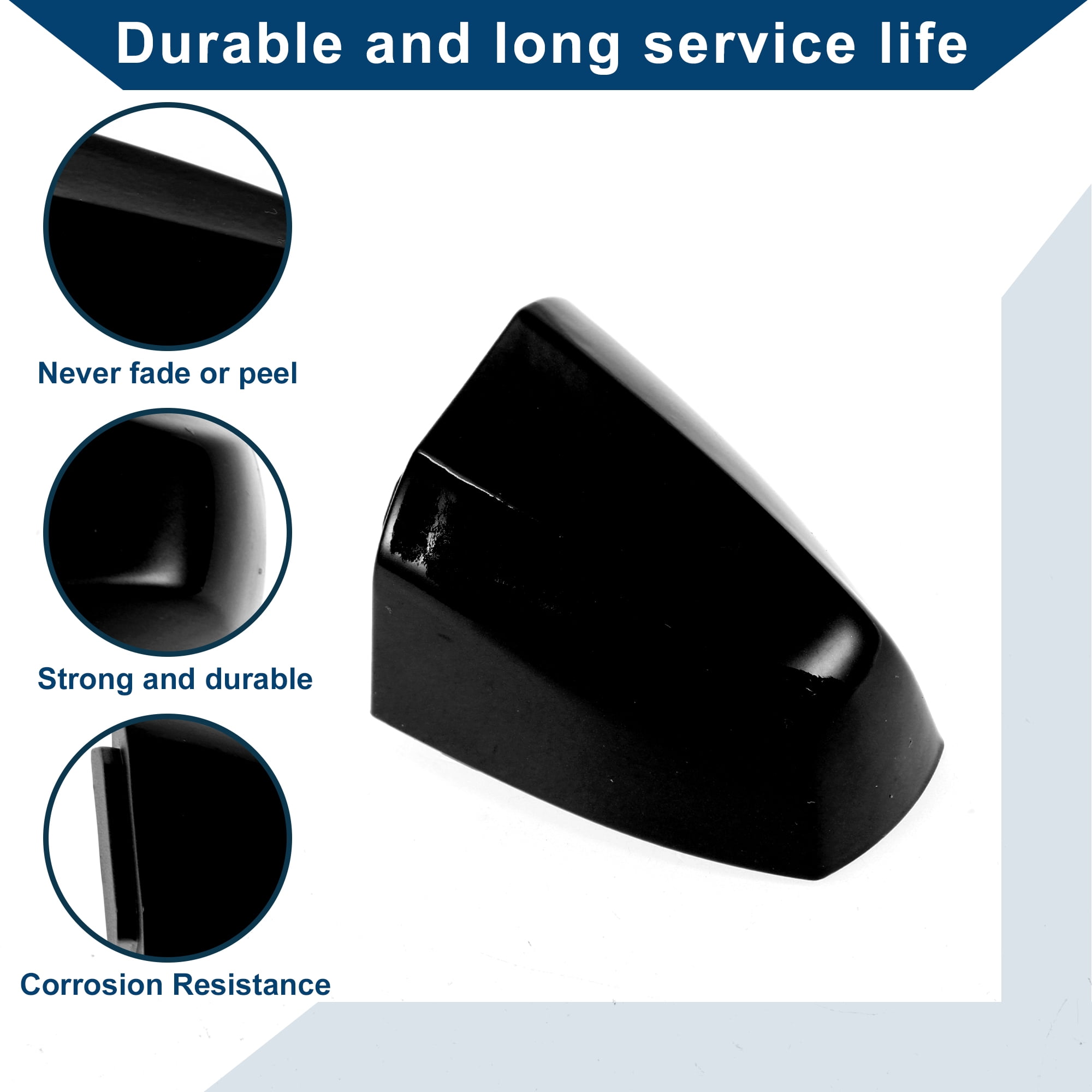 Unique Bargains Exterior Door Handle Cover for BMW X1 X2 X5 F15 X6 F16 2014-2019 Black