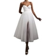 thumbnail image 1 of PENGXIANG Summer Cocktail Dress Spaghetti Straps Spliced Mesh Dresses Solid Color Party Dress Elegant, 1 of 7