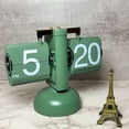 thumbnail image 1 of Edgergery Retro Style Flip Desk Shelf Clock Internal Gear Operated Classic Mechanical Battery Powered Tabletop Mounted For Home Office Decoration, 1 of 1