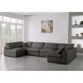 thumbnail image 2 of Meridian Furniture Plush Grey Velvet Standard Modular Sectional, 2 of 9