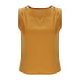 thumbnail image 4 of AherBiu Satin Tank Tops for Women Button Shoulder V Neck Sleeveless Elegant Ladies Cute Camisole Shirts, 4 of 6