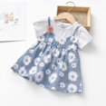 thumbnail image 2 of Toddler Baby Girls Flower Print Princess Dress Sundress Clothes Outfit, 2 of 2