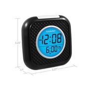 Sharp Vibrating Alarm Clock Pillow - Bed Shaker Black Digital Display Battery Operated